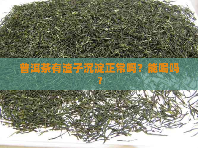 普洱茶有渣子沉淀正常吗？能喝吗？