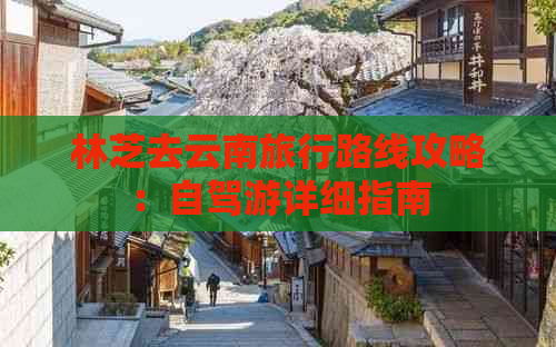 林芝去云南旅行路线攻略：自驾游详细指南