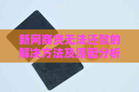 新网商贷无法还款的解决方法及原因分析