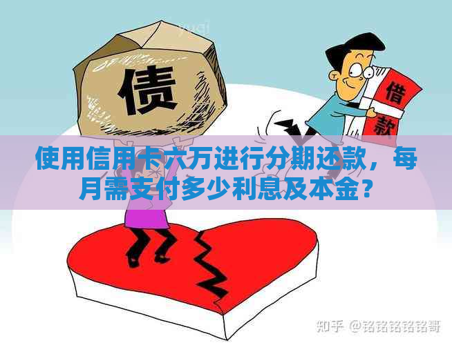 使用信用卡六万进行分期还款，每月需支付多少利息及本金？