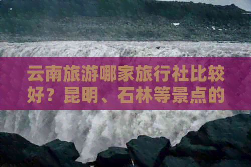 云南旅游哪家旅行社比较好？昆明、石林等景点的优质旅行社推荐