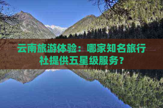 云南旅游体验：哪家知名旅行社提供五星级服务？