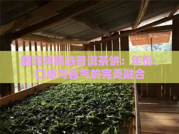 御润祥精选普洱茶饼：年份、口感与香气的完美融合