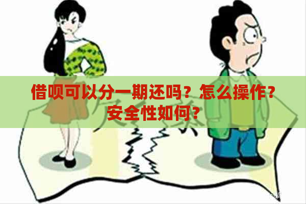 借呗可以分一期还吗？怎么操作？安全性如何？