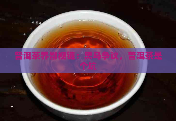 普洱茶界鄙视链：黑马争议，普洱茶是个坑