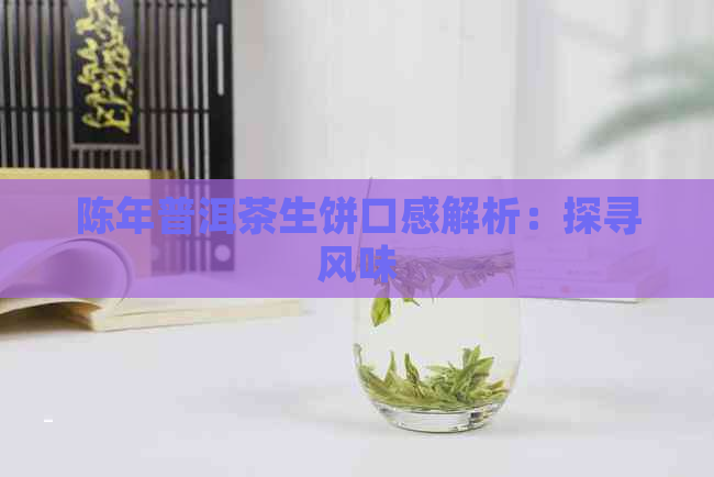 陈年普洱茶生饼口感解析：探寻风味