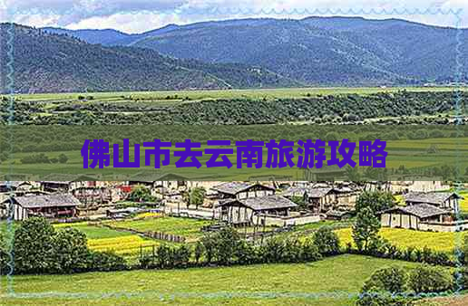 佛山市去云南旅游攻略