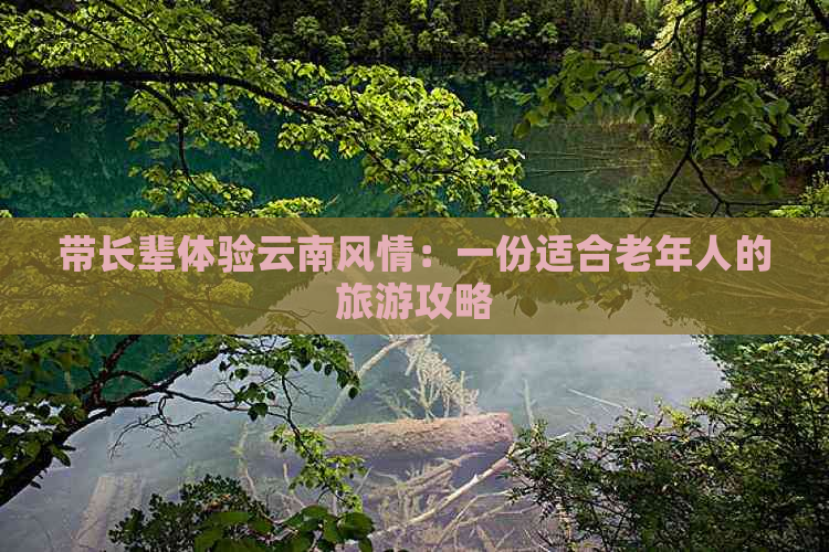 带长辈体验云南风情：一份适合老年人的旅游攻略