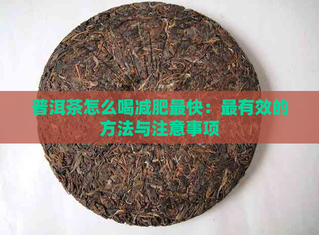 普洱茶怎么喝减肥最快：最有效的方法与注意事项