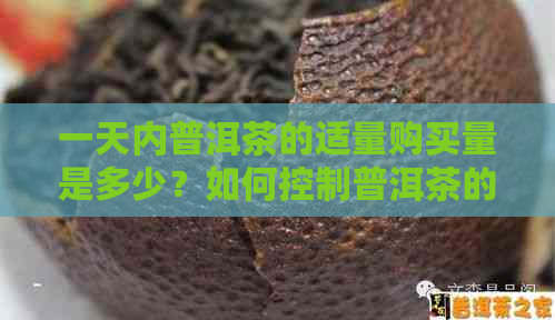 一天内普洱茶的适量购买量是多少？如何控制普洱茶的摄入量以避免不良反应？