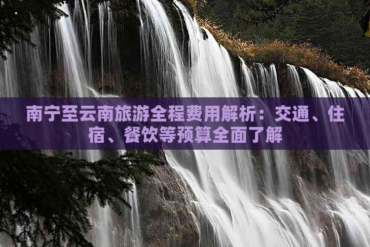 南宁至云南旅游全程费用解析：交通、住宿、餐饮等预算全面了解