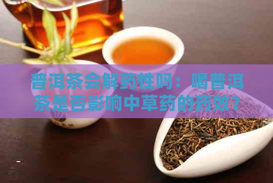 普洱茶会解药性吗：喝普洱茶是否影响中草药的药效？