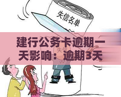 建行公务卡逾期一天影响：逾期3天，会如何影响？