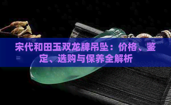 宋代和田玉双龙牌吊坠：价格、鉴定、选购与保养全解析