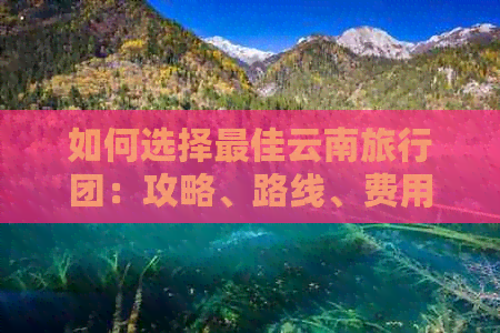 如何选择更佳云南旅行团：攻略、路线、费用等一应俱全的全面指南