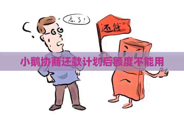 小鹅协商还款计划后额度不能用