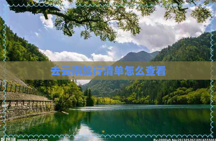 去云南旅行清单怎么查看