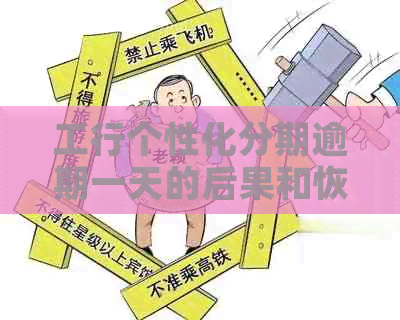 工行个性化分期逾期一天的后果和恢复方法，安全保障及信用卡使用建议