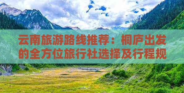 云南旅游路线推荐：桐庐出发的全方位旅行社选择及行程规划