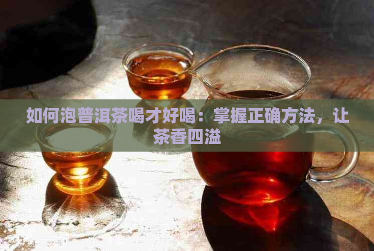 如何泡普洱茶喝才好喝：掌握正确方法，让茶香四溢