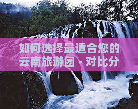 如何选择最适合您的云南旅游团 - 对比分析与推荐