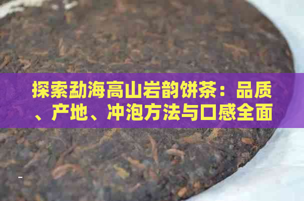 探索勐海高山岩韵饼茶：品质、产地、冲泡方法与口感全面解析