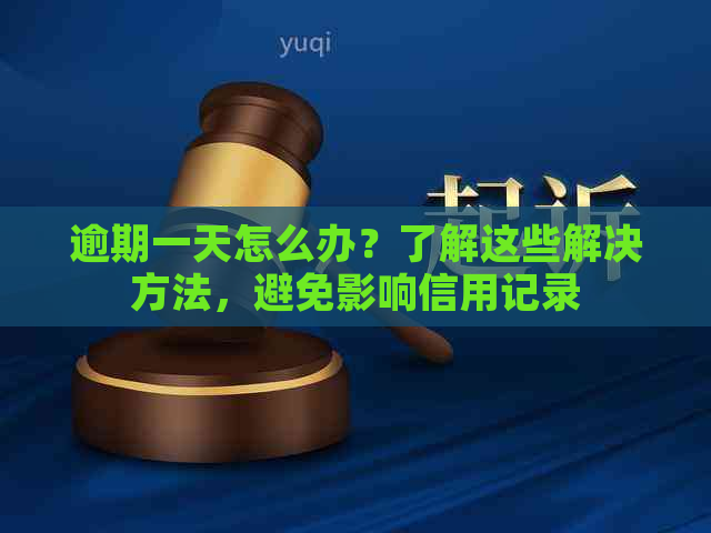 逾期一天怎么办？了解这些解决方法，避免影响信用记录