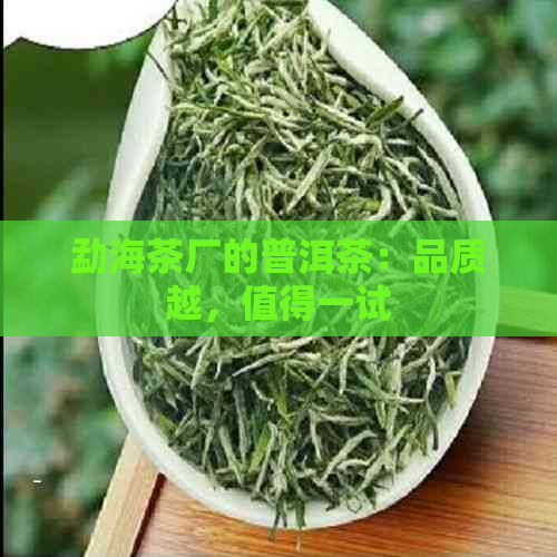 勐海茶厂的普洱茶：品质越，值得一试