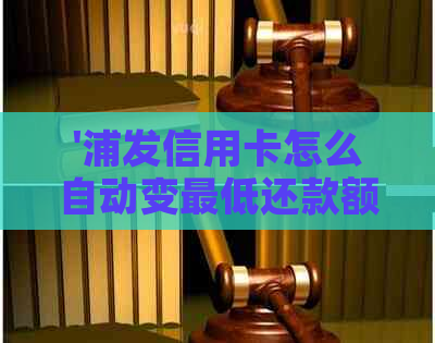 '浦发信用卡怎么自动变更低还款额了： 原因与影响解析'