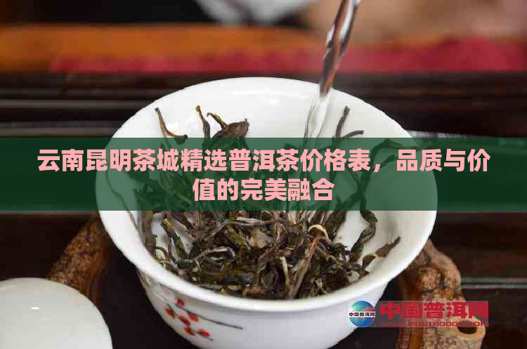 云南昆明茶城精选普洱茶价格表，品质与价值的完美融合