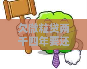 欠微粒贷两千四年要还多少钱费用，计算方法与明细解析