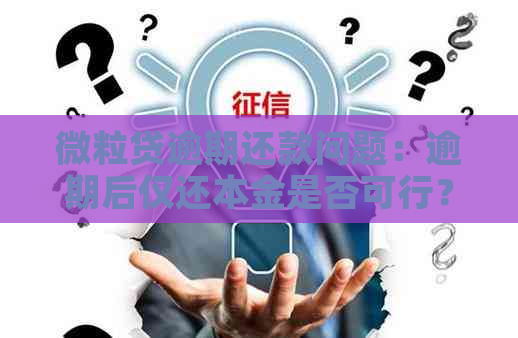 微粒贷逾期还款问题：逾期后仅还本金是否可行？以后如何协商？