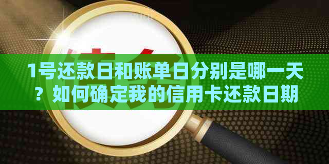 1号还款日和账单日分别是哪一天？如何确定我的信用卡还款日期？