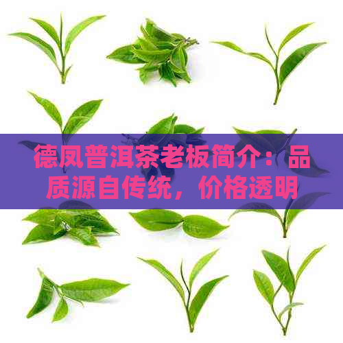 德凤普洱茶老板简介：品质源自传统，价格透明公正。