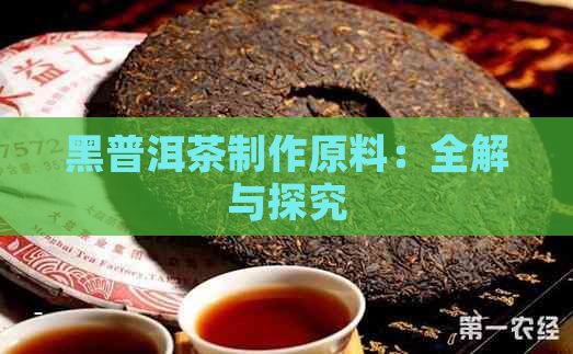 黑普洱茶制作原料：全解与探究