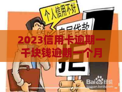 2023信用卡逾期一千块钱逾期一个月