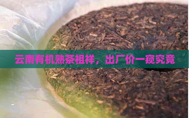 云南有机熟茶祖祥，出厂价一窥究竟