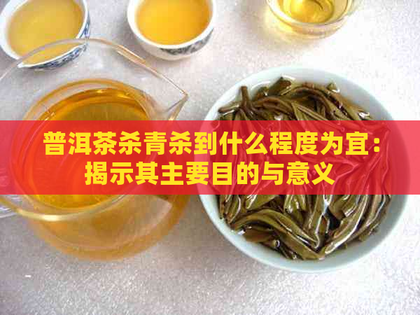 普洱茶杀青杀到什么程度为宜：揭示其主要目的与意义