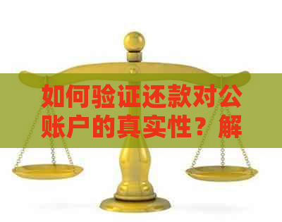 如何验证还款对公账户的真实性？解答用户可能关心的问题