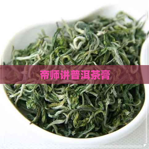 帝师讲普洱茶膏