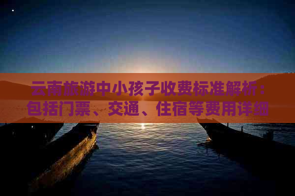 云南旅游中小孩子收费标准解析：包括门票、交通、住宿等费用详细说明