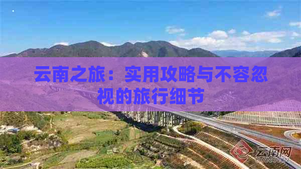 云南之旅：实用攻略与不容忽视的旅行细节