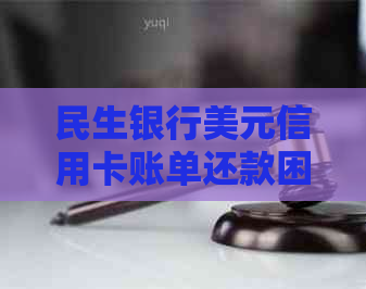 民生银行美元信用卡账单还款困难，如何解决逾期问题？