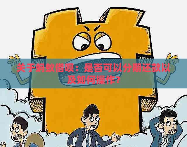 关于蚂蚁借呗：是否可以分期还款以及如何操作？