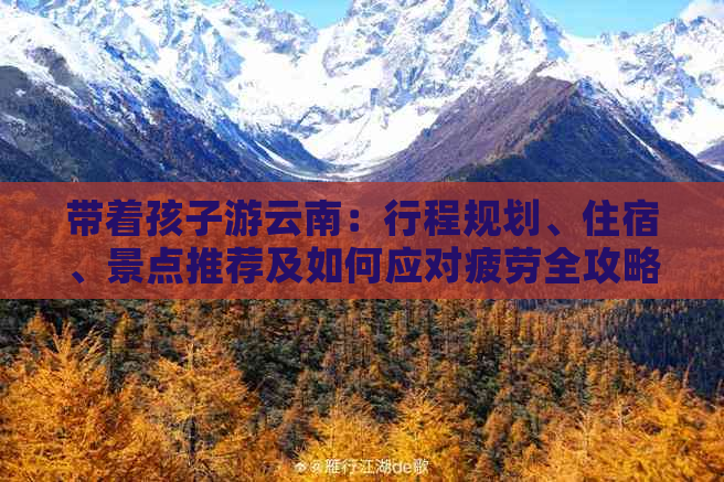 带着孩子游云南：行程规划、住宿、景点推荐及如何应对疲劳全攻略