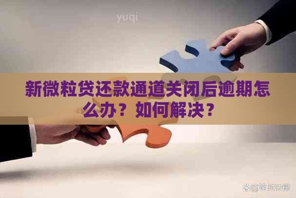 新微粒贷还款通道关闭后逾期怎么办？如何解决？