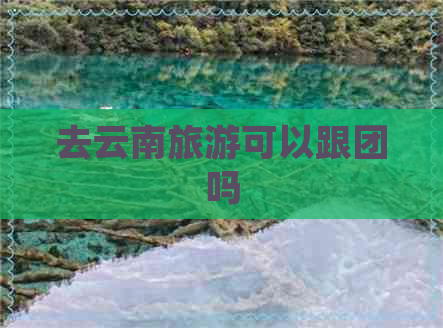 去云南旅游可以跟团吗