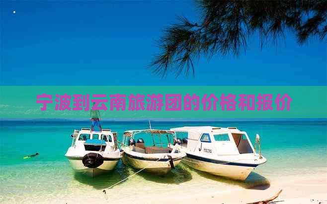 宁波到云南旅游团的价格和报价