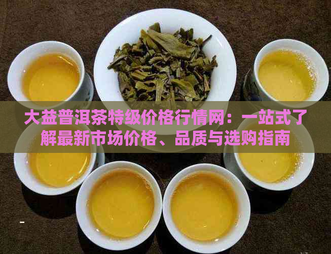 大益普洱茶特级价格行情网：一站式了解最新市场价格、品质与选购指南