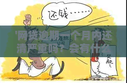 '网贷逾期一个月内还清严重吗？会有什么后果？'